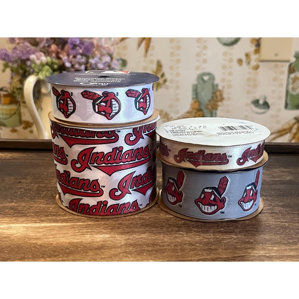 Vintage Cleveland Indians MLB Ribbon Set – Offray Decorative Ribbon Chief Wahoo